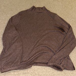 Madewell mock neck long sleeve, purple, size M